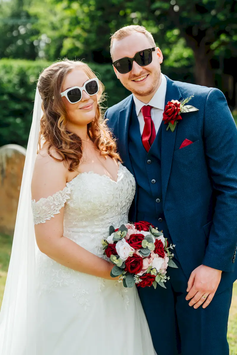 Couple sharing a romantic moment at a King's Lynn wedding photographed by Matt Dartford