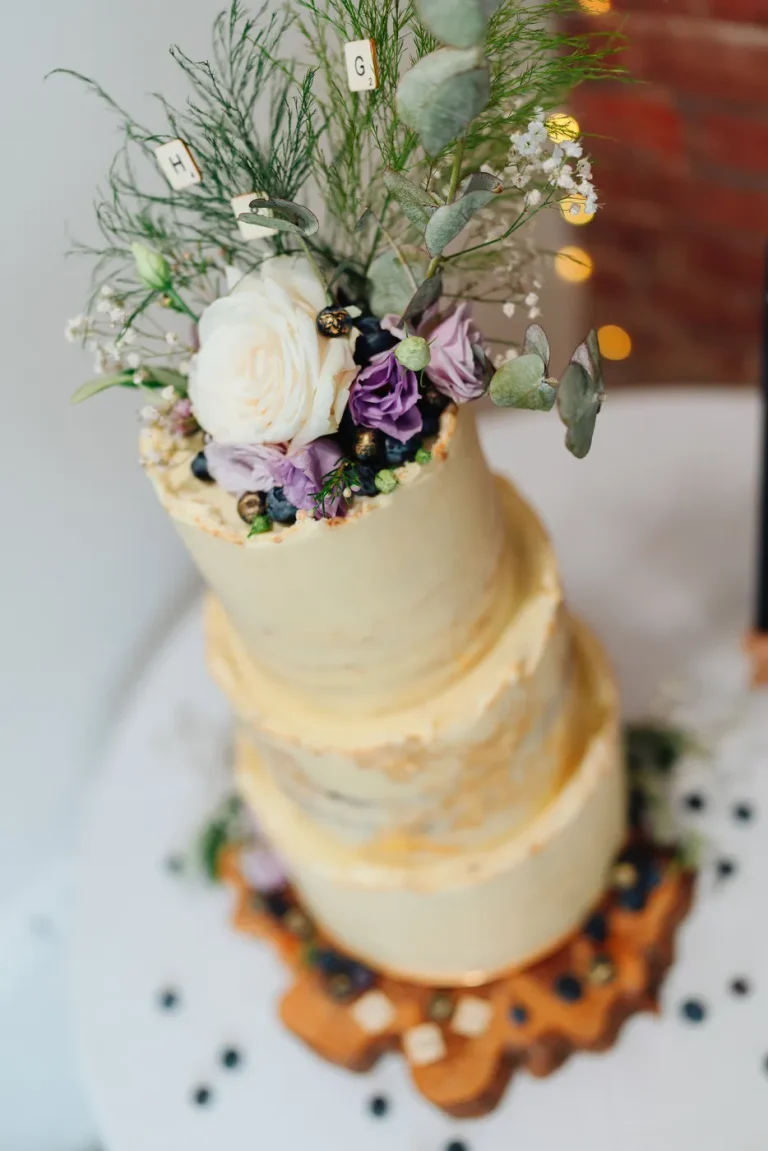 Detail shot of wedding flowers and decoration at Norfolk Mead Hotel Norfolk