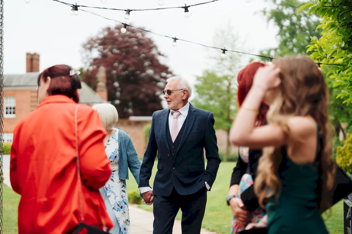 Annalie ready to walk down the aisle at The Norfolk Mead Hotel Coltishall Norfolk