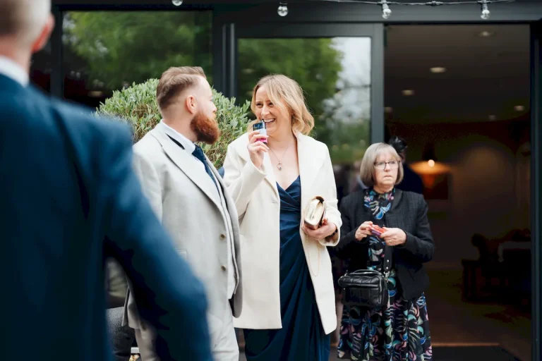 Annalie and Matt during their wedding ceremony at The Norfolk Mead Hotel Coltishall
