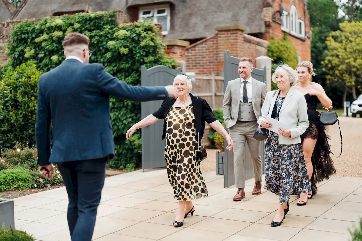 Wedding morning candid moment with Annalie and bridesmaids at Norfolk Mead Hotel