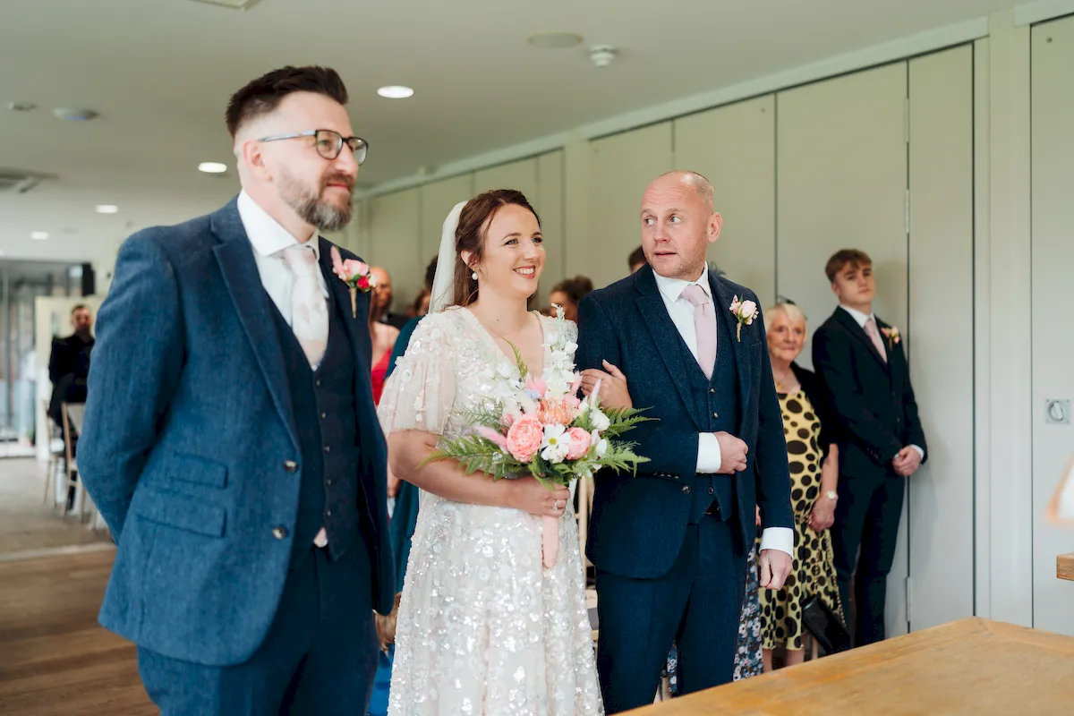 Annalie and Matt together in the grounds of The Norfolk Mead Hotel Coltishall
