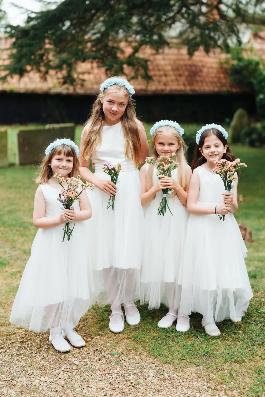 George emotional as Lucy walks down the aisle at St Andrew's Church Eaton