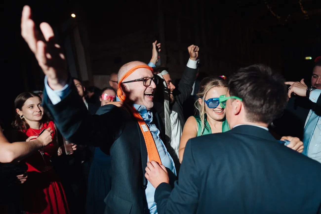 Lucy and George finishing their first dance at Preston Priory Barn Suffolk