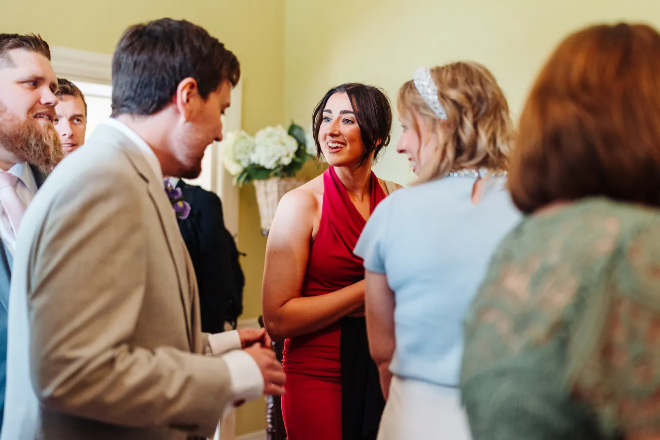 Lewis emotional as Iris walks down the aisle at Reymerston Hall